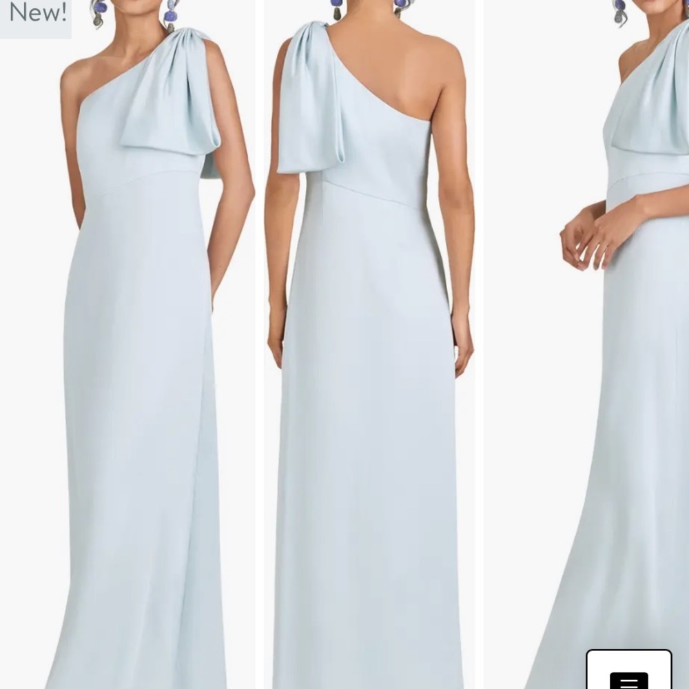 Chelsea One Shoulder A-line Gown (Ice Blue) - Sachin & Babi